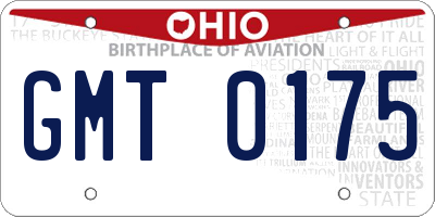 OH license plate GMT0175