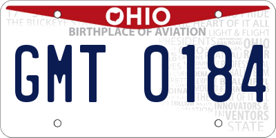 OH license plate GMT0184