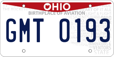 OH license plate GMT0193