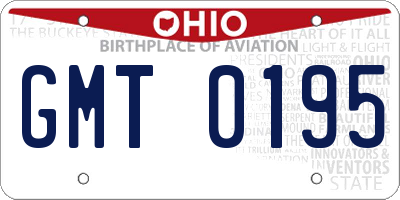 OH license plate GMT0195