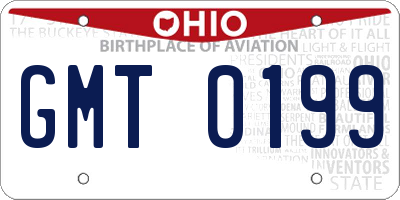 OH license plate GMT0199