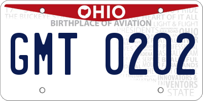 OH license plate GMT0202