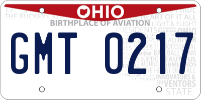 OH license plate GMT0217