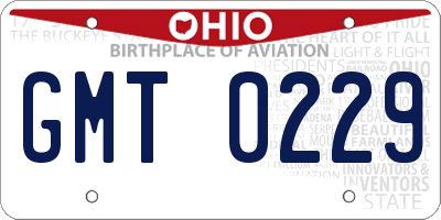 OH license plate GMT0229