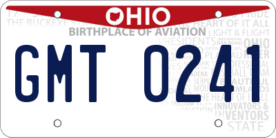 OH license plate GMT0241