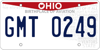 OH license plate GMT0249