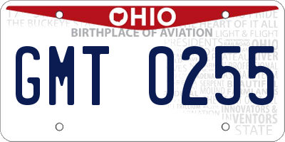 OH license plate GMT0255