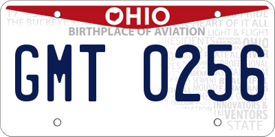 OH license plate GMT0256