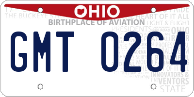 OH license plate GMT0264