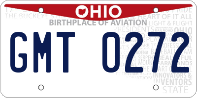 OH license plate GMT0272