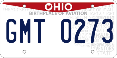 OH license plate GMT0273