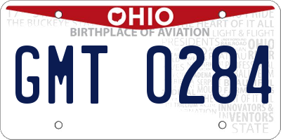 OH license plate GMT0284