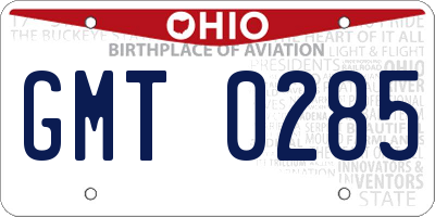 OH license plate GMT0285