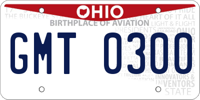 OH license plate GMT0300