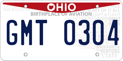 OH license plate GMT0304