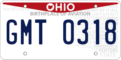 OH license plate GMT0318
