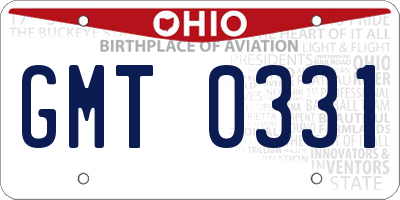 OH license plate GMT0331