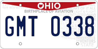 OH license plate GMT0338
