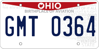 OH license plate GMT0364
