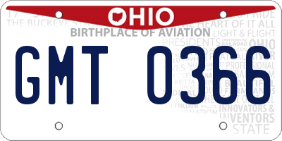 OH license plate GMT0366