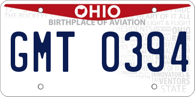 OH license plate GMT0394