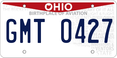 OH license plate GMT0427