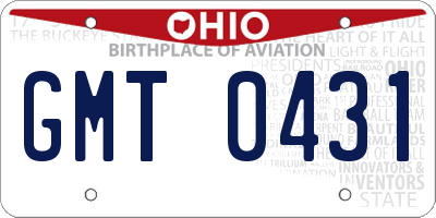 OH license plate GMT0431