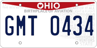 OH license plate GMT0434