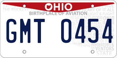 OH license plate GMT0454