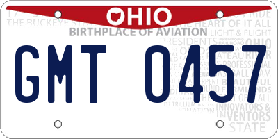 OH license plate GMT0457