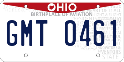 OH license plate GMT0461