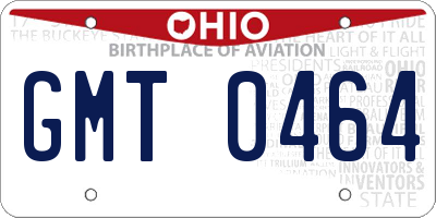 OH license plate GMT0464