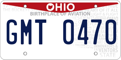 OH license plate GMT0470