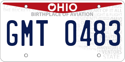 OH license plate GMT0483