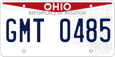 OH license plate GMT0485