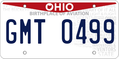 OH license plate GMT0499