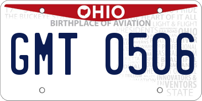 OH license plate GMT0506