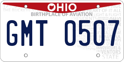 OH license plate GMT0507