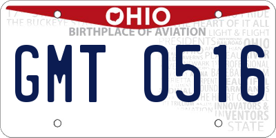 OH license plate GMT0516