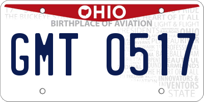OH license plate GMT0517