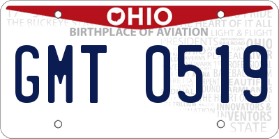 OH license plate GMT0519