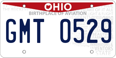 OH license plate GMT0529