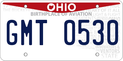 OH license plate GMT0530