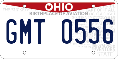 OH license plate GMT0556