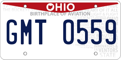 OH license plate GMT0559