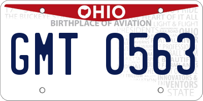 OH license plate GMT0563