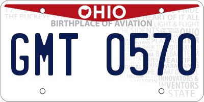 OH license plate GMT0570