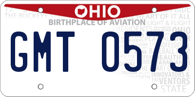 OH license plate GMT0573
