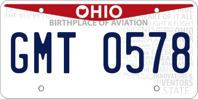 OH license plate GMT0578