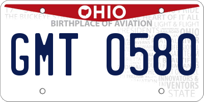OH license plate GMT0580